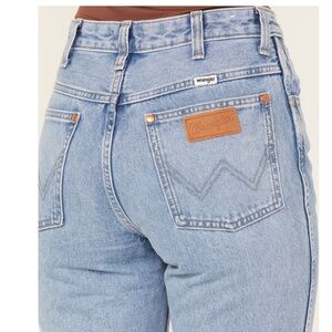 Wrangler Wrock 672 High Rise Kick Flare 100% Cotton Blue Denim Jeans (26)